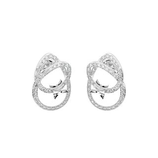 Holly Round Diamond Stud Earrings